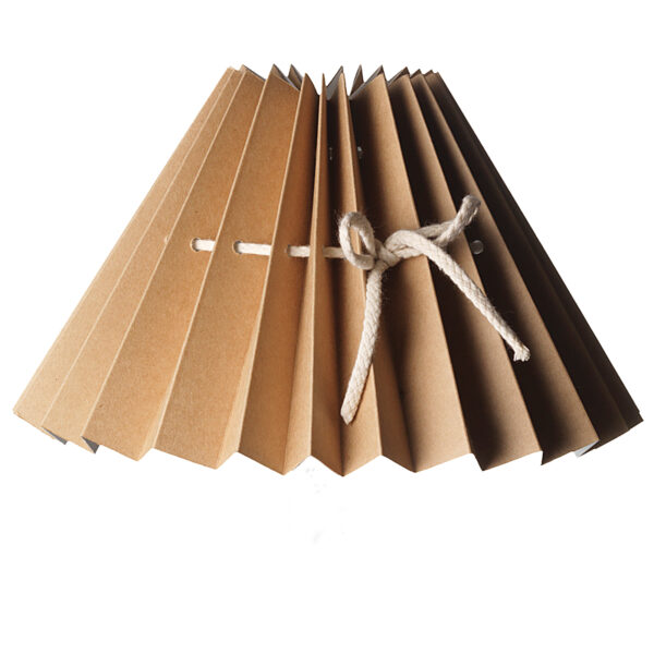 Cardboard shade for pitchfork lamp