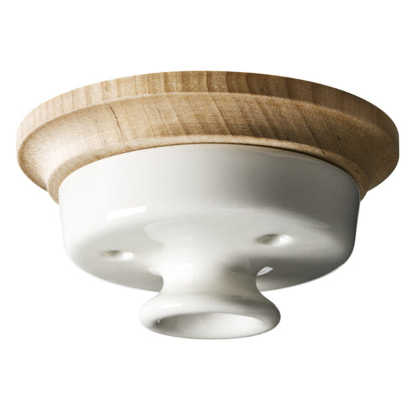 Ceiling bracket porcelain without groove complete