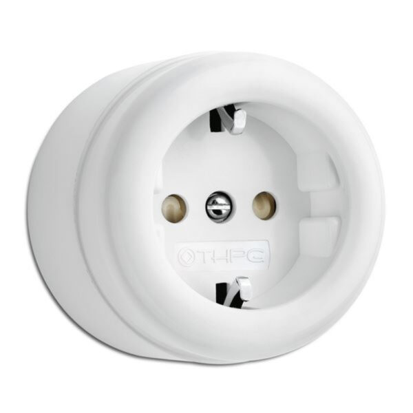 Wall socket white bakelite