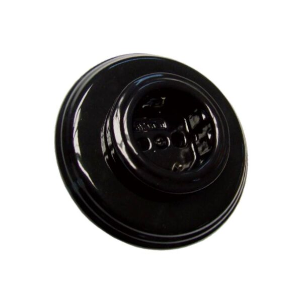 Black porcelain socket with frame