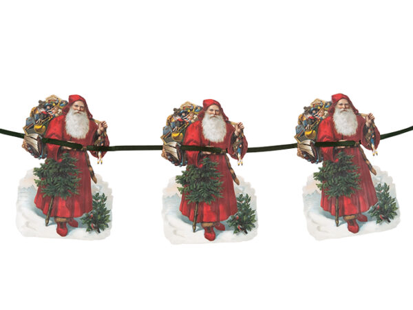 Garland Santa Claus red