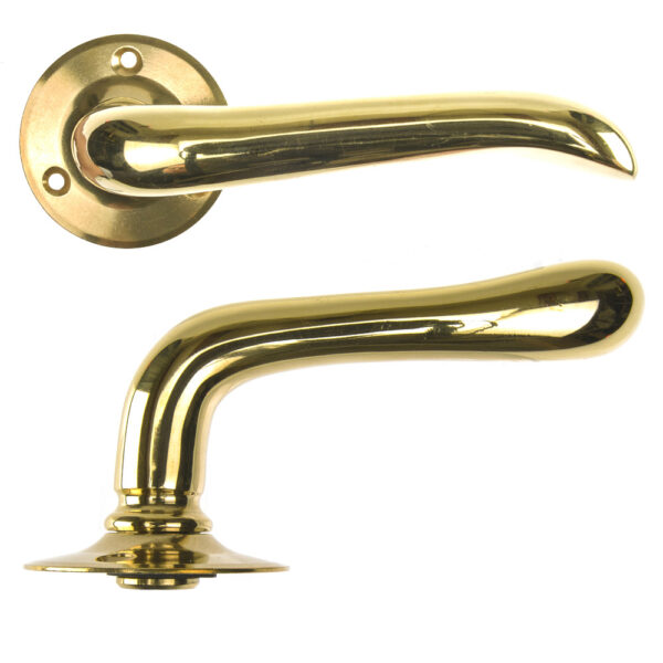 Door handle 5547 Brass complete