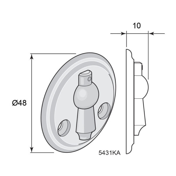 Key plate 5431K nickel plated 2 pack